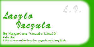 laszlo vaczula business card