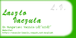 laszlo vaczula business card